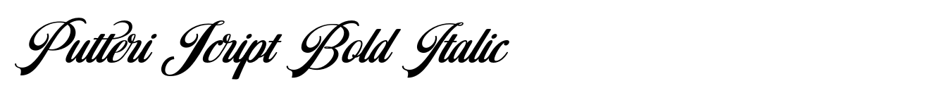 Putteri Script Bold Italic